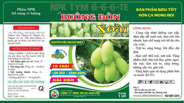 Phân bón NPK 6-6-6 hiệu Buông Đòn