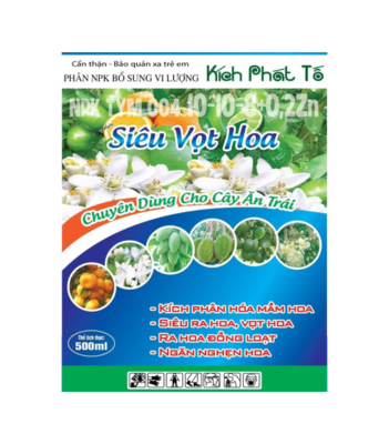 Phân bón NPK TYM 004 10-10-8 Siêu Vọt Hoa