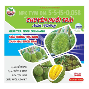 Phân bón NPK TYM 5-5-15+0.05B Chuyên nuôi trái sầu riêng Web