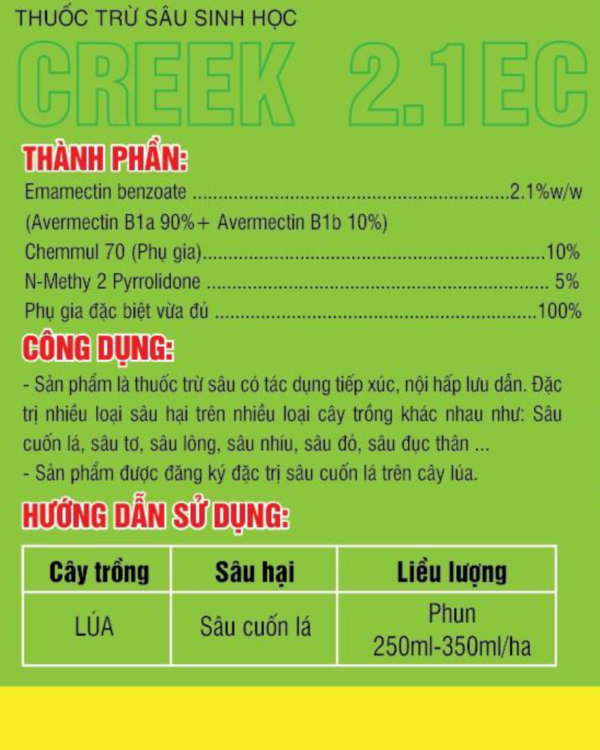 Thuốc trừ sâu GREEK 2.1EC hiệu Nano Sâu Nhện Sinh học - Công ty Agri Usa